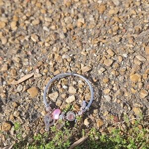 Silver and Pink Bracelet with Delicate Accents